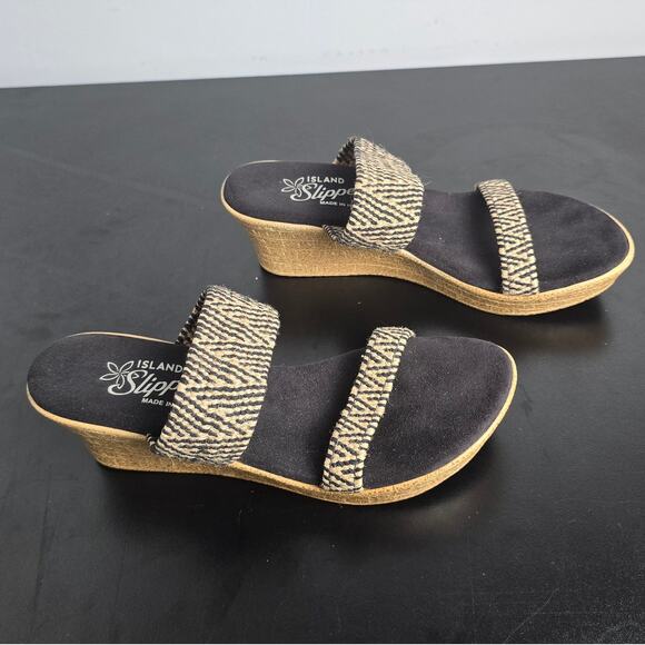 Island Slipper Sandals Women's 9 Made in Hawaii Wedge - Picture 2 of 5